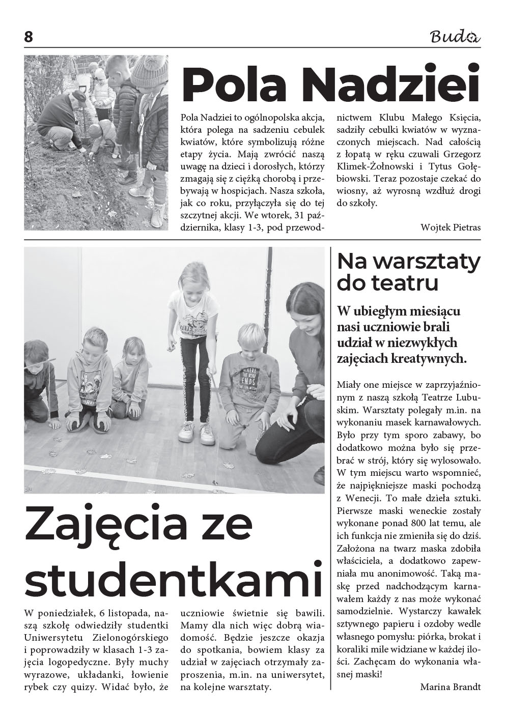 Redakcja Gazety Szkolnej Buda Szko a Podstawowa Nr 13 W Zielonej G rze Redakcja Gazety Szkolnej Buda Szko a Podstawowa Nr 13 W Zielonej G rze
